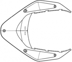 Painted Seat Rear / Tail Bottom Fairing Panel – Zero S / SR / DS / DSR – WHITE