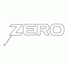 “Zero” Tank Brand Emblem / Badge – Gloss Black